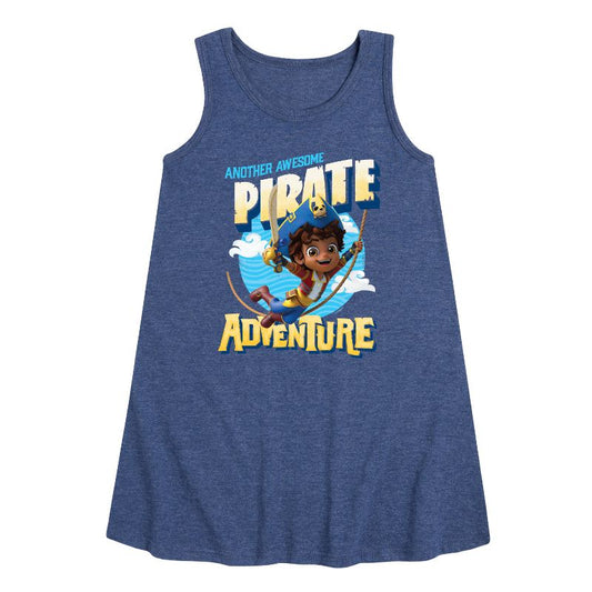Girls' - Santiago of The Seas - Another Awesome Pirate Adventure Graphic Sleeveless Aline Dress