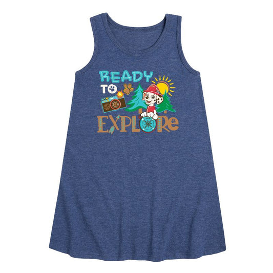 Girls' - Paw Patrol - Ready To Explore Graphic Sleeveless Aline Dress