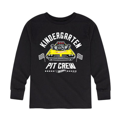 Boys' - Hot Wheels - Pit Crew Kindergarten Long Sleeve Graphic T-Shirt