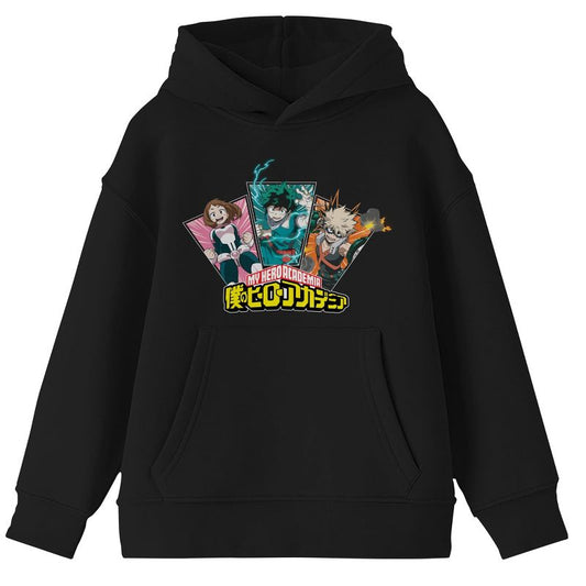 My Hero Academia Bakugo Deku and Uraraka Youth Boys Black Hoodie