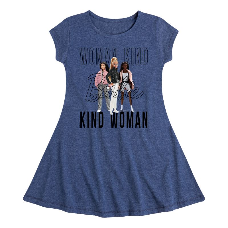 Girls' - Barbie - Woman Kind, Kind Woman Fit & Flair Cap Sleeve Dress