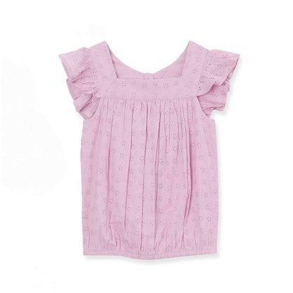 Lands' End Kids Woven Eyelet Top