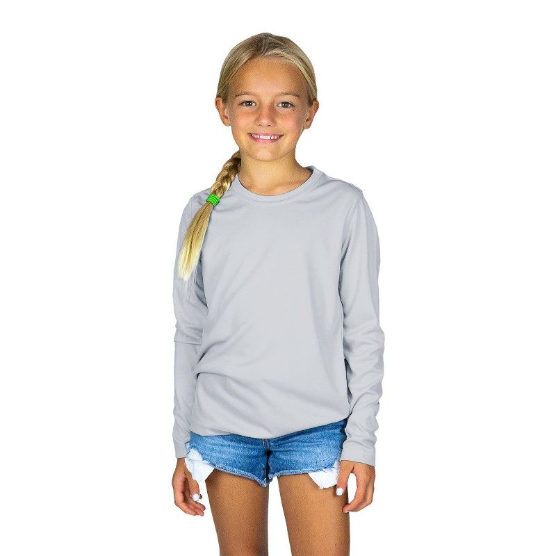قميص سباحة Vapor Apparel Youth UPF 50+ للحماية من أشعة الشمس فوق البنفسجية بأكمام طويلة وواقي من الطفح الجلدي