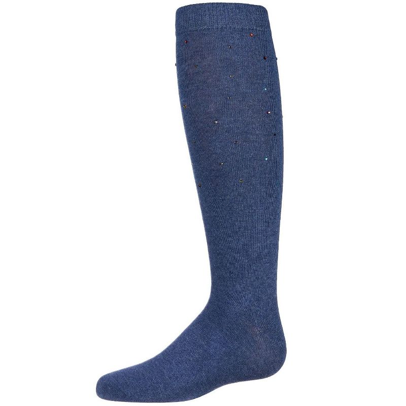 Memoi Girls' Multi Stone Knee-High Socks