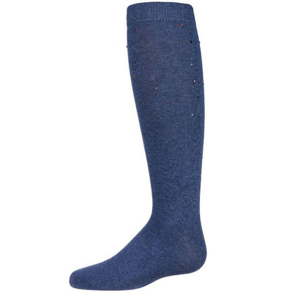 Memoi Girls' Multi Stone Knee-High Socks