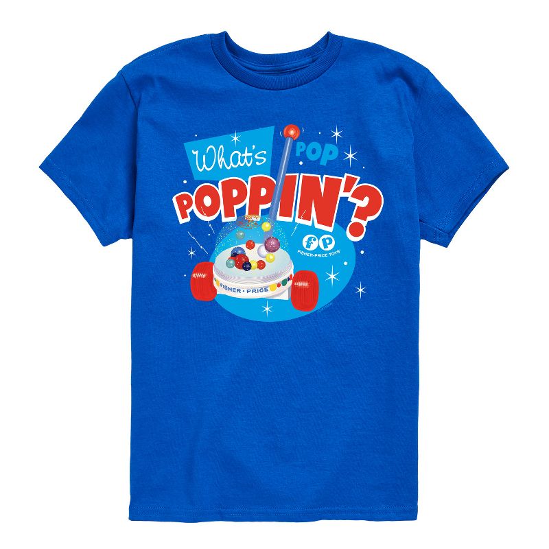 تي شيرت جرافيكي بأكمام قصيرة من فيشر برايس للأولاد - لعبة "ما هو بوبين"