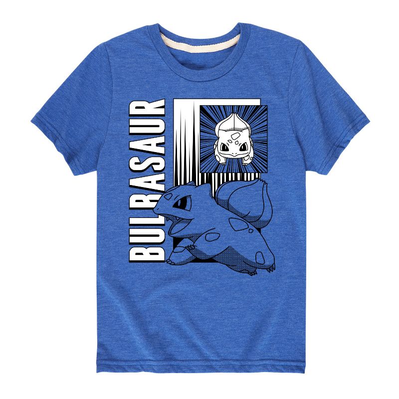 تي شيرت جرافيكي بأكمام قصيرة للأولاد - بوكيمون - معركة أنمي بولباسور