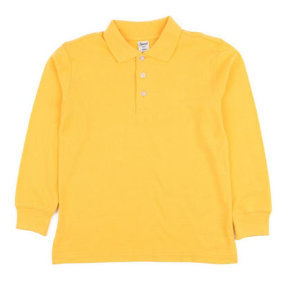 Leveret Kids Cotton Long Sleeve Polo Shirt