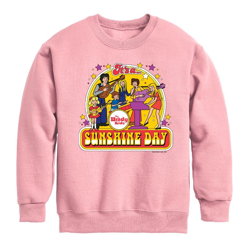 Boys' - The Brady Bunch - The Brady Kids Graphic Long Sleeve Fleece Sweatshirt