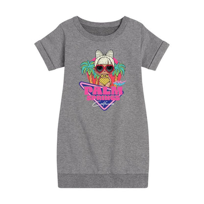 Girls' - Lol Surprise! - Palm Springs Graphic Short Sleeve Fleece Dress