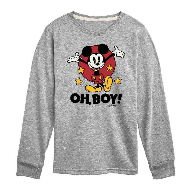 Boys' - Disney - Mickey Mouse Long Sleeve Graphic T-Shirt
