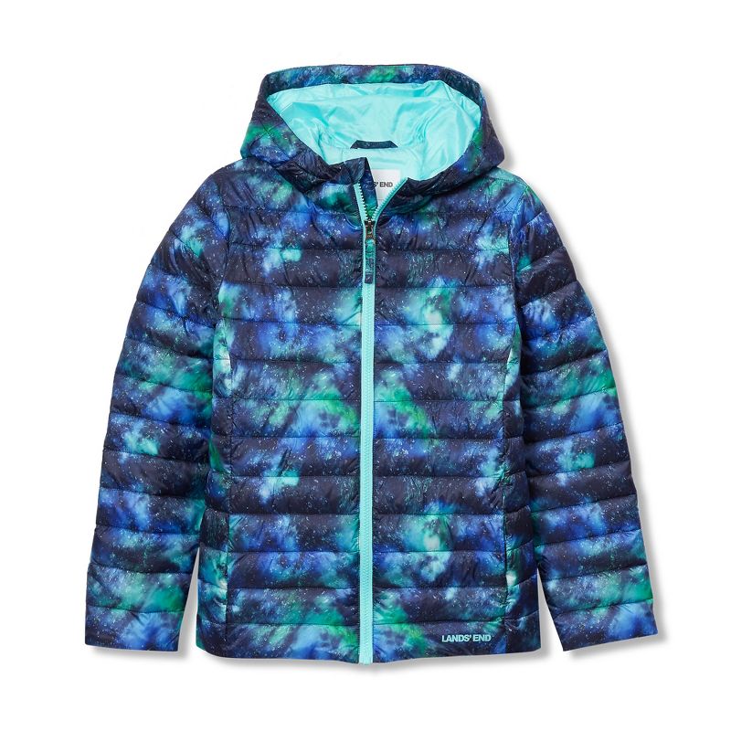 جاكيت Lands' End Kids ThermoPlume القابل للطي والمزود بغطاء رأس