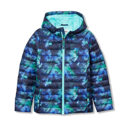 جاكيت Lands' End Kids ThermoPlume القابل للطي والمزود بغطاء رأس