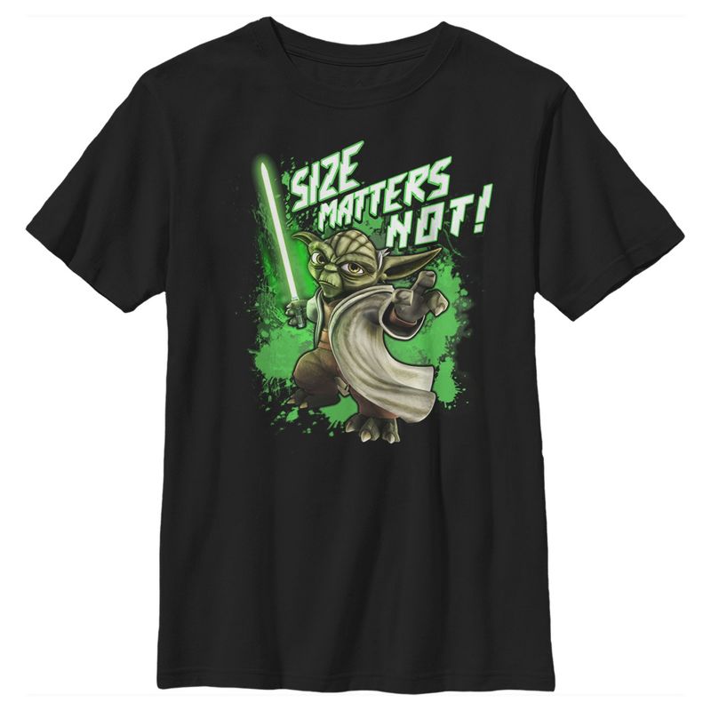 Boy's Star Wars Clone Wars Yoda Size Matters Not T-Shirt