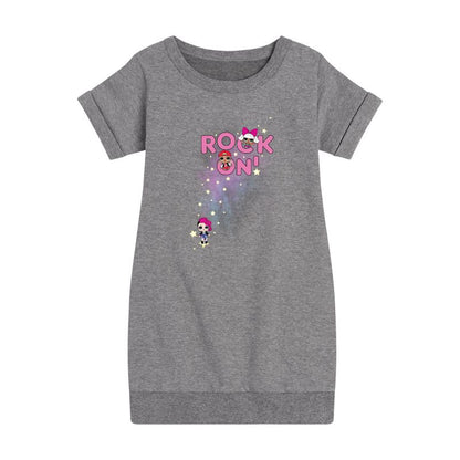 Girls' - LOL Surprise! - Space Rock Girls Graphic Short Sleeve Fleece Dress