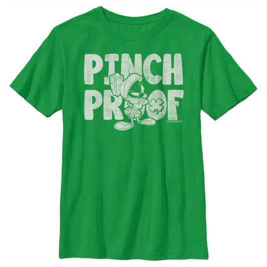Boy's Looney Tunes St. Patrick's Day Marvin the Martian Pinch Proof T-Shirt