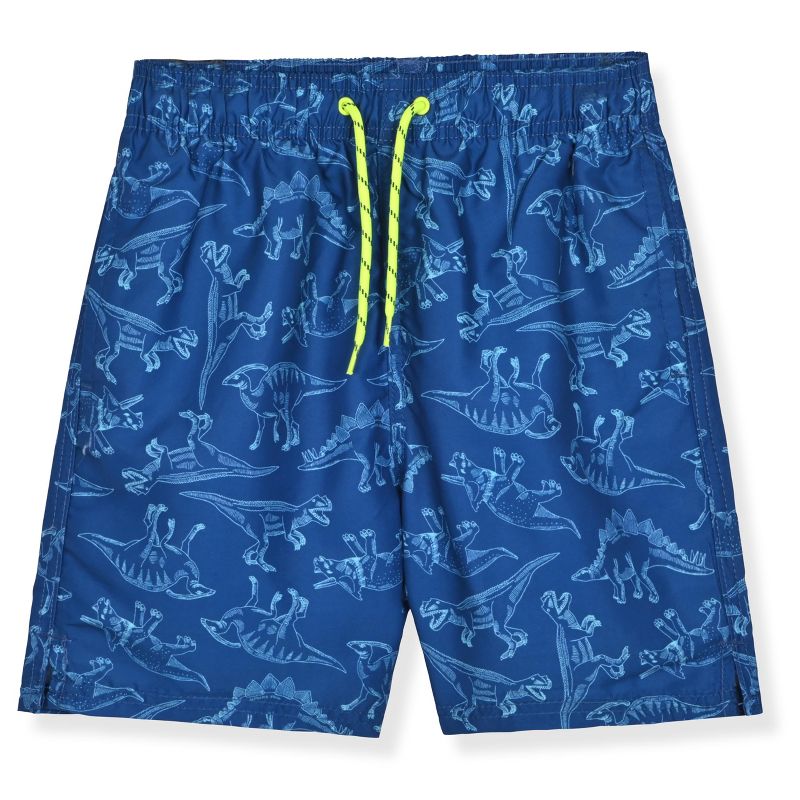 Blue Horizon Swimwear Boys Swim Trunks – Fun Printed Youth Quick Dry Kids Bathing Suit Shorts for Boys