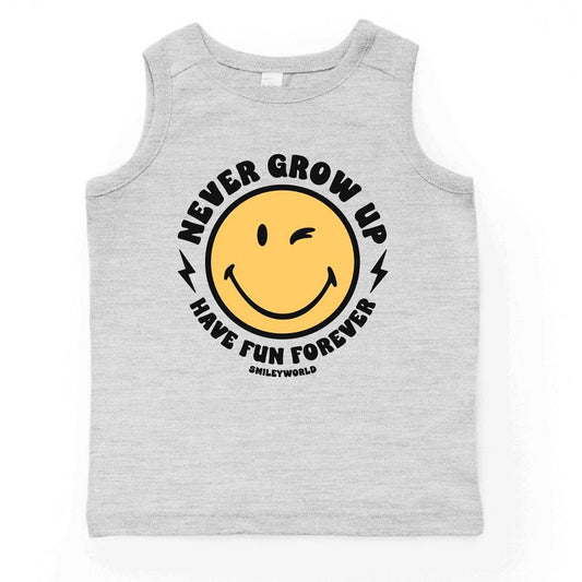 قميص بدون أكمام للشباب من The Juniper Shop SmileyWorld Never Grow Up