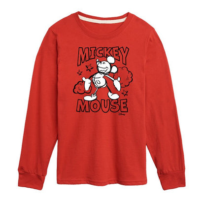 Boys' - Disney - Mickey Mouse Classic Sketch Long Sleeve Graphic T-Shirt