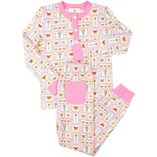 Mary Engelbreit Butterfly Garden Pajama Set, Girl, Pink