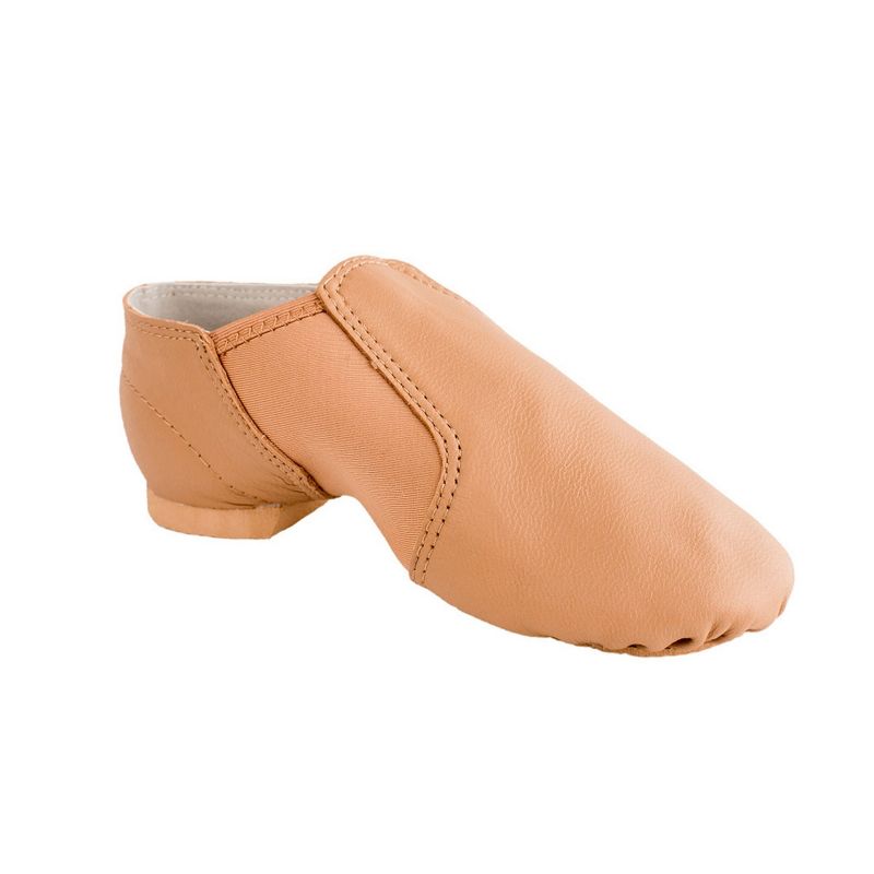 Dance Class Kids Gloria Leather Slip-on Wide Jazz Shoe