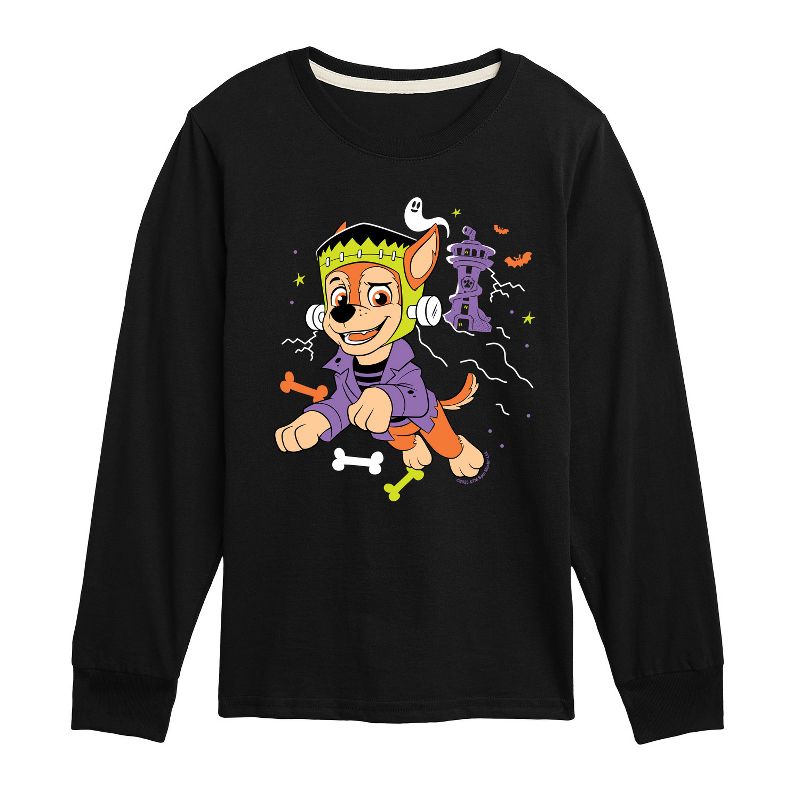 تي شيرت جرافيكي بأكمام طويلة من باو باترول - مطاردة الهالوين للأولاد
