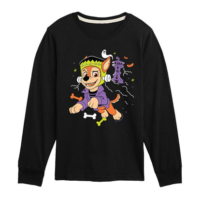تي شيرت جرافيكي بأكمام طويلة من باو باترول - مطاردة الهالوين للأولاد