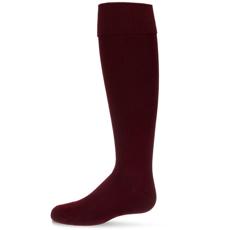 Memoi Girls' Cuffed Opaque Knee High Socks