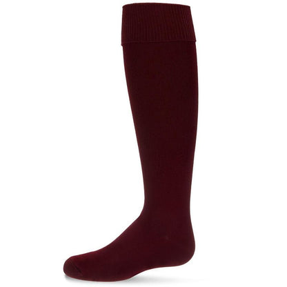 Memoi Girls' Cuffed Opaque Knee High Socks