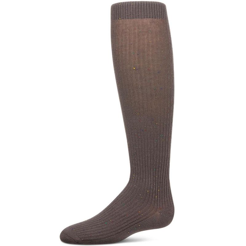 Memoi Thin Ribbed Speckled Knee High