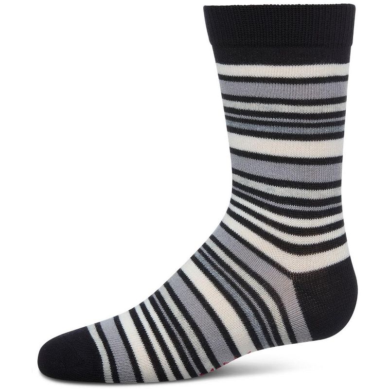 Memoi Boys' Multi Stripe Crew Socks