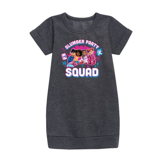 Girls' - Karma's World - Girl Group Graphic Short Sleeve Fleece Dress