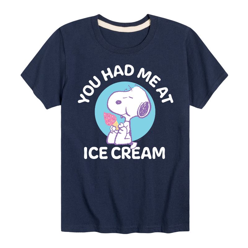 تي شيرت جرافيكي بأكمام قصيرة للأولاد من Peanuts - You Had Me At Ice Cream