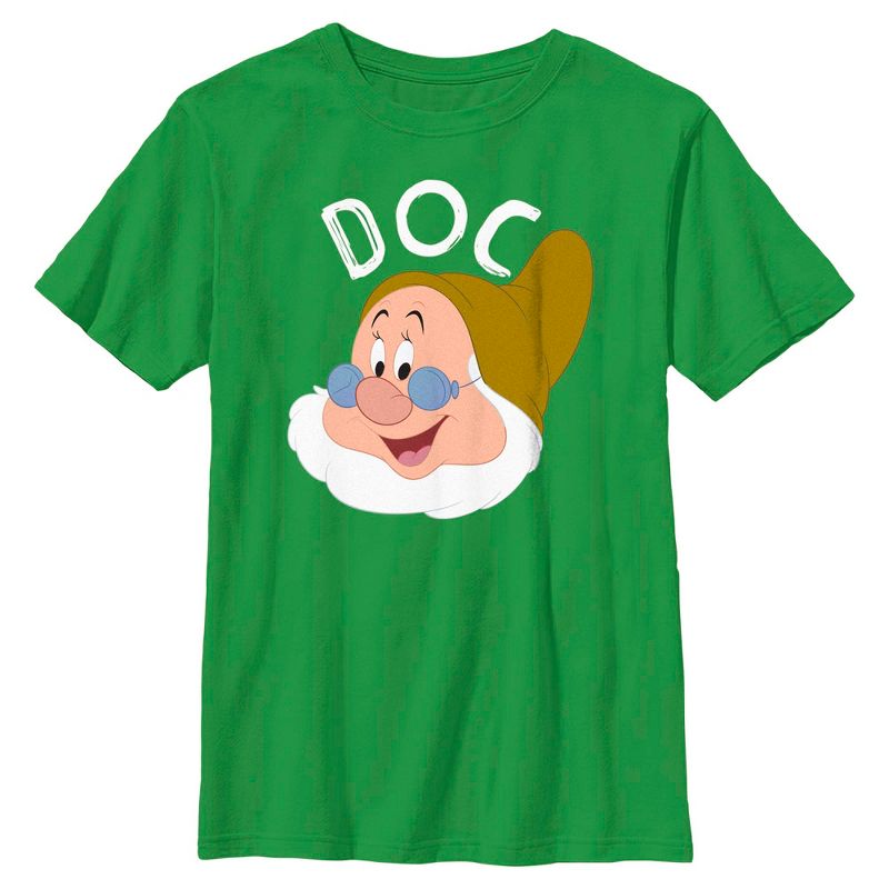 Boys Snow White and the Seven Dwarfs Doc Big Face T Shirt