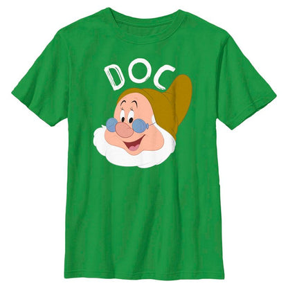 Boys Snow White and the Seven Dwarfs Doc Big Face T Shirt