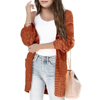 Girls Sweater Cardigan Open Front Longline Sweater Cable Knit Sweater Long Sleeve Color Block Sweater