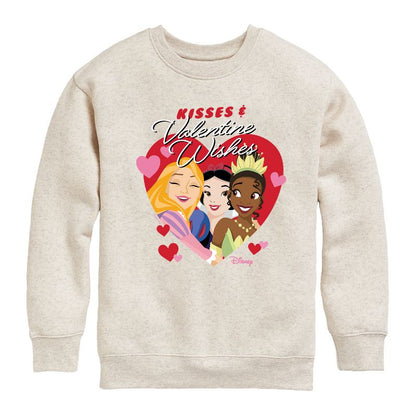 Boys' - Disney - Kisses and Valentine Wishes Graphic Long Sleeve Fleece Sweatshirt