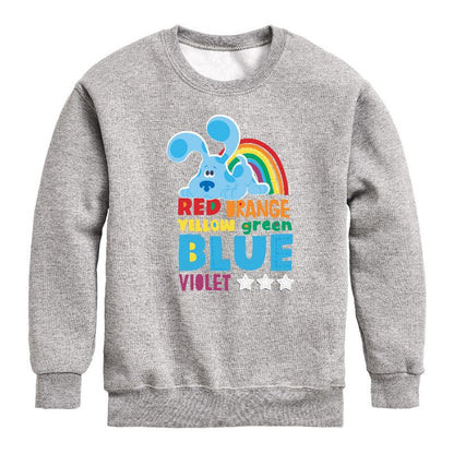 Boys' - Blue's Clues & You! - Colors Of The Rainbow Graphic Long Sleeve Fleece Sweatshirt