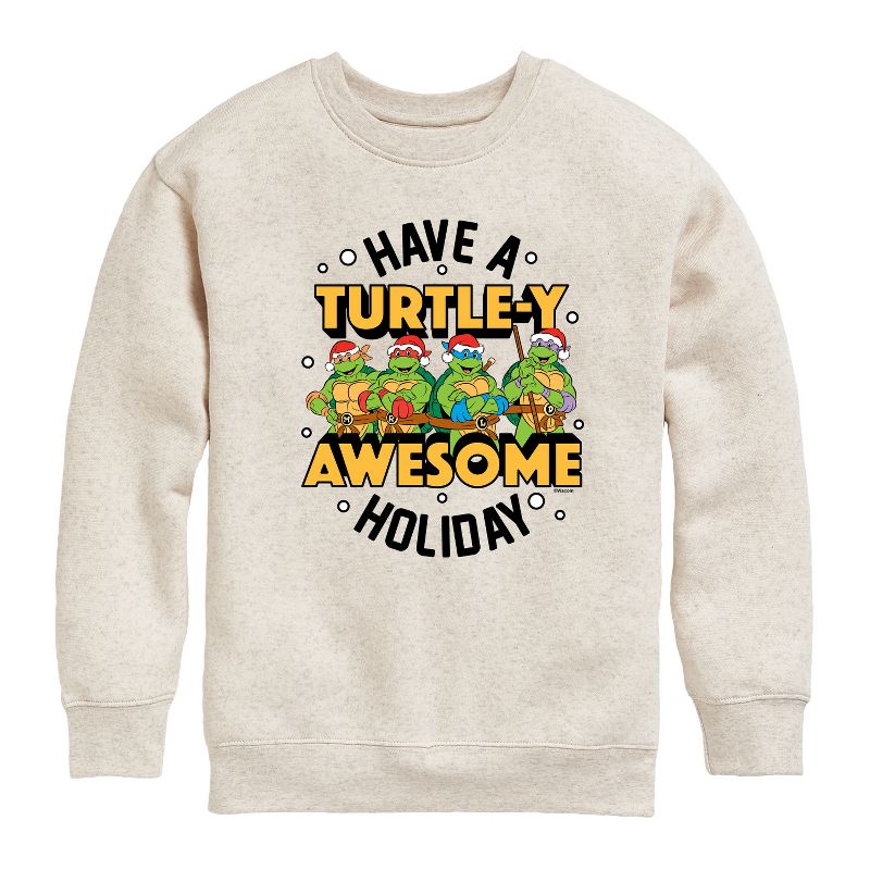 Boys' - Teenage Mutant Ninja Turtles - Turtley Awesome Group Graphic Long Sleeve Fleece Sweatshirt