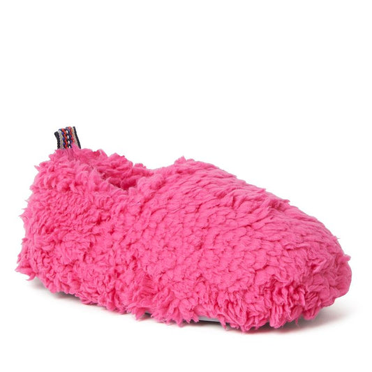 Dearfoams Kid's Skye Fuzzy Closed Back House Slipper