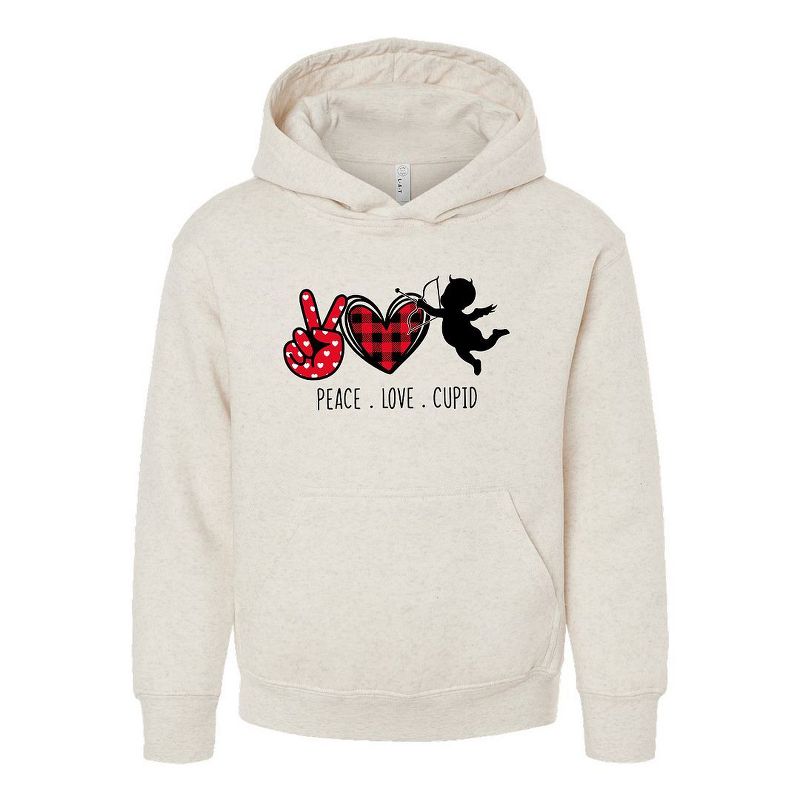 هودي جرافيكي للشباب من Juniper Shop Peace Love Cupid