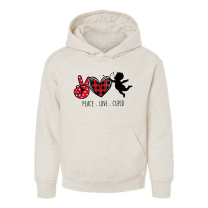 هودي جرافيكي للشباب من Juniper Shop Peace Love Cupid