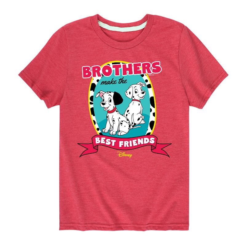 Boys' - 101 Dalmatians - Brothers Make the Best Friends Short Sleeve Graphic T-Shirt