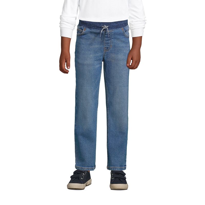 جينز Lands' End Kids Iron Knee Stretch Pull-On