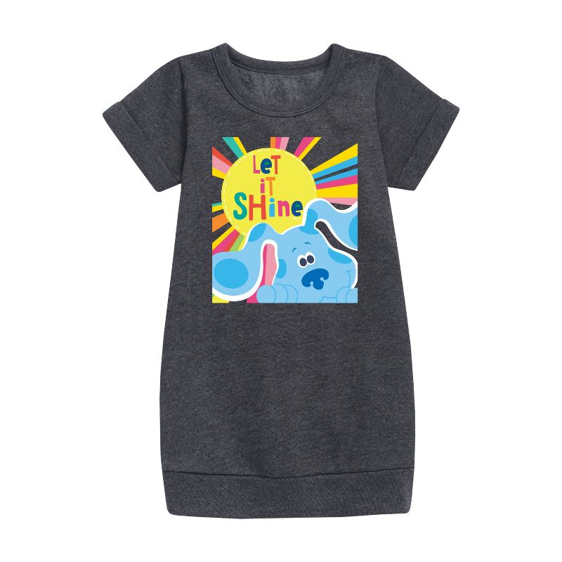 Girls' - Blue's Clues & You! - Let It Shine Graphic Short Sleeve Fleece Dress