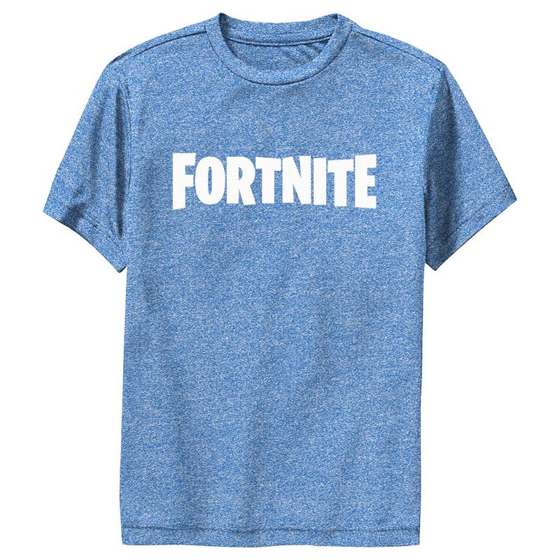 تي شيرت Fortnite الكلاسيكي باللون الأبيض للأولاد بشعار الأداء