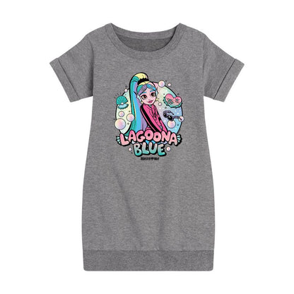 Girls' - Mattel - Lagoona Blue Graphic Short Sleeve Fleece Dress