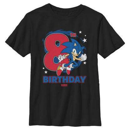 Boys Sonic the Hedgehog 8th Birthday T Shirt