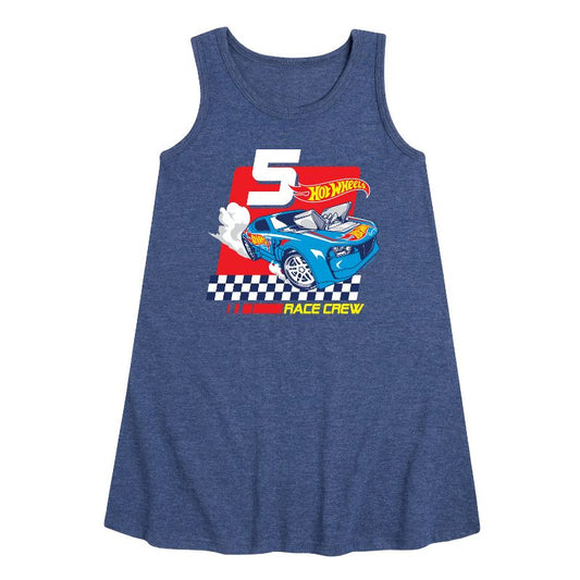 Girls' - Hot Wheels - Race Crew 5 Yrs Graphic Sleeveless Aline Dress