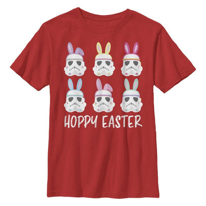 Boy's Star Wars: A New Hope Easter Stormtroopers With Ears Line Up Poster T-Shirt